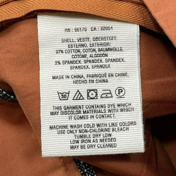 Anthropologie Cartonnier Mom Pants Chino Women Size 6 Orange Pumpkin Buckle Belt - Picture 8 of 8